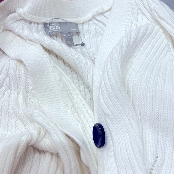 ASOS DESIGN Cropped Boyfriend Cardigan in rib - Picture 5 of 5